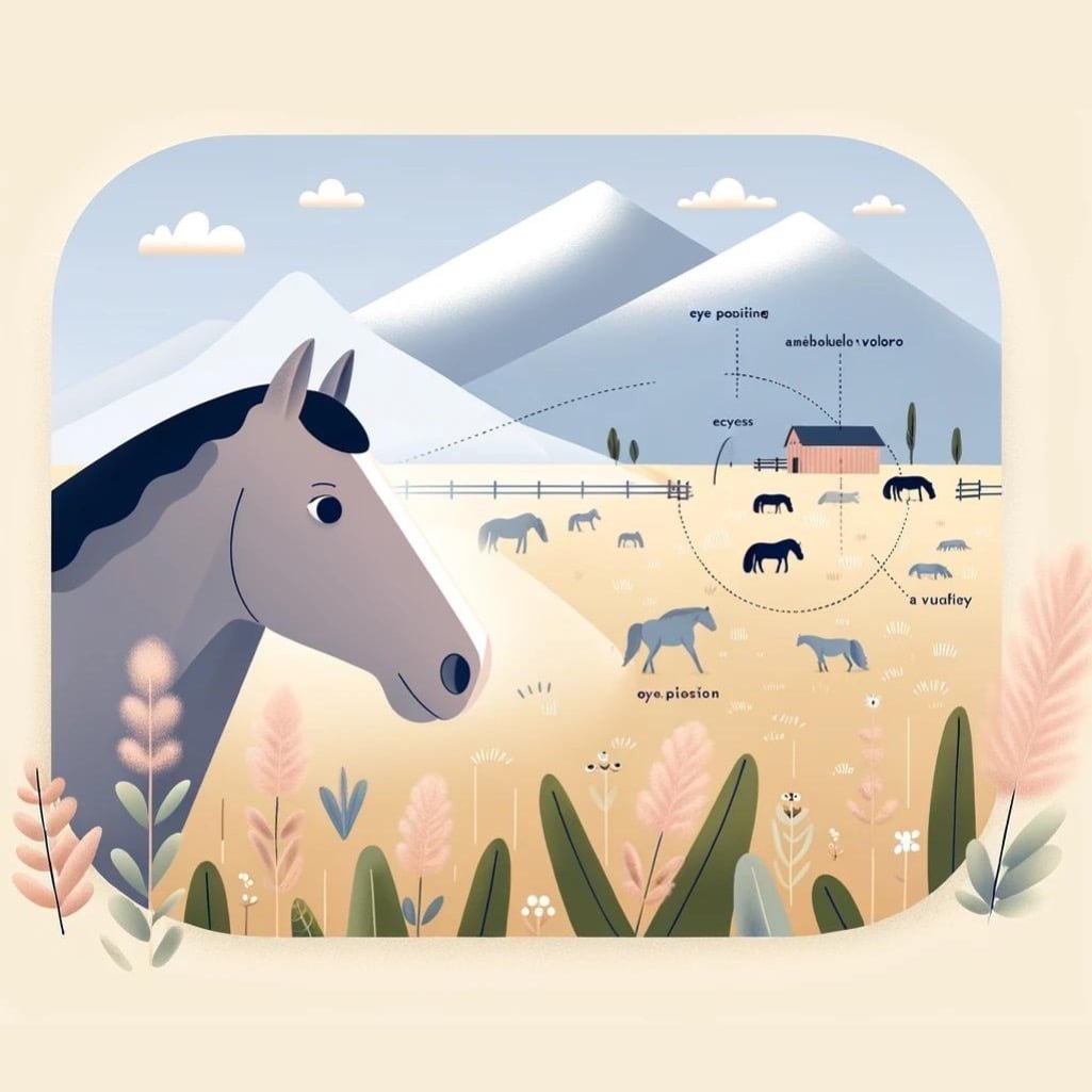 Fun fact for kids about a horse's vision