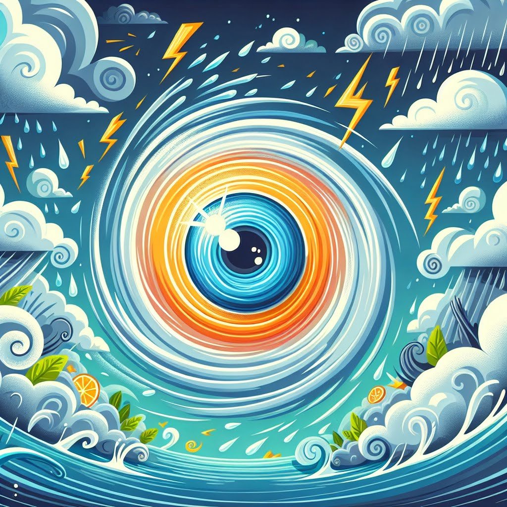 Fun fact for kids about the eye of a hurricane