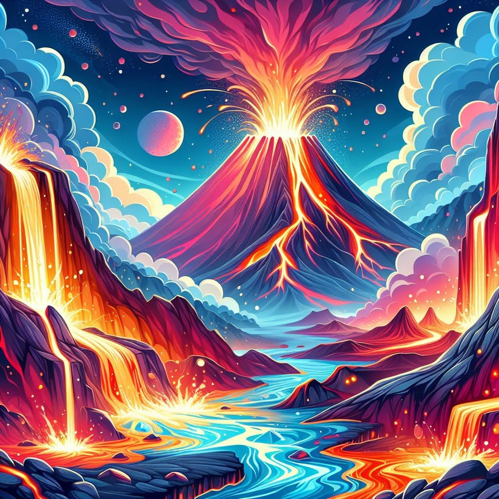 Fun fact for kids about volcanic landscape formation