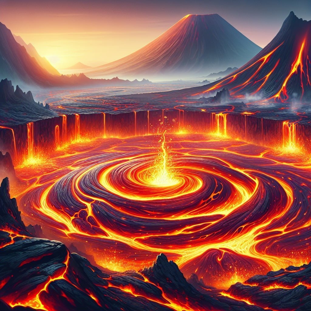 Fun fact for kids about lava lakes in volcanic craters