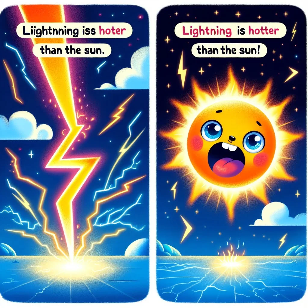 Fun fact for kids about lightning striking