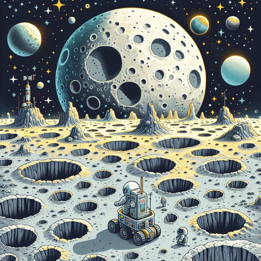 Fun fact for kids about craters on the Moon