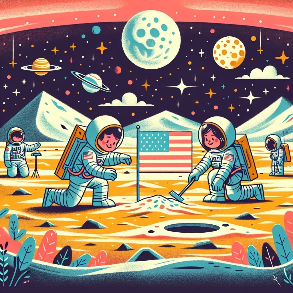 Fun fact for kids about astronauts on the Moon