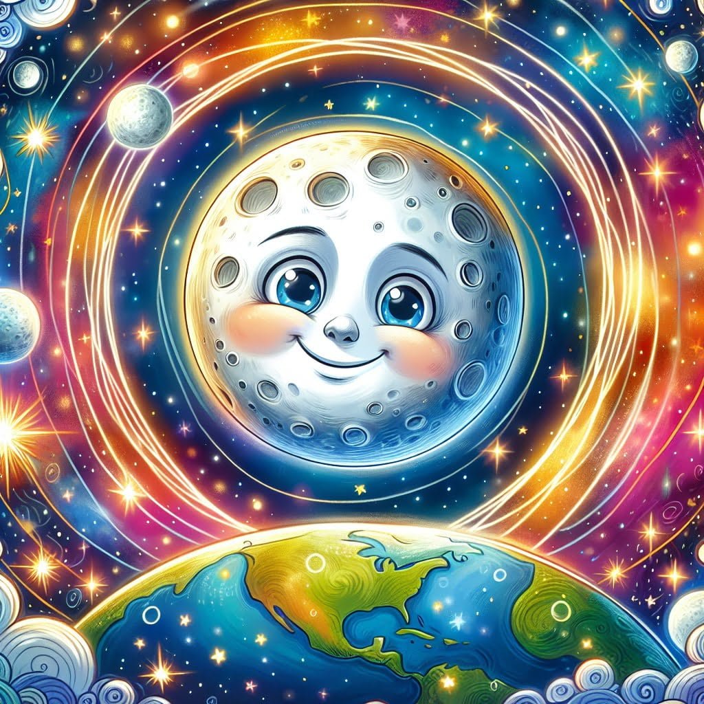 Fun fact for kids about the Moon as a satellite of Earth