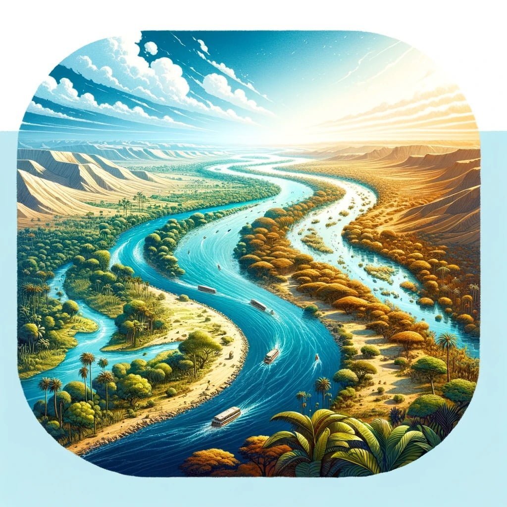 Fun fact for kids about the merging of the Blue Nile and White Nile