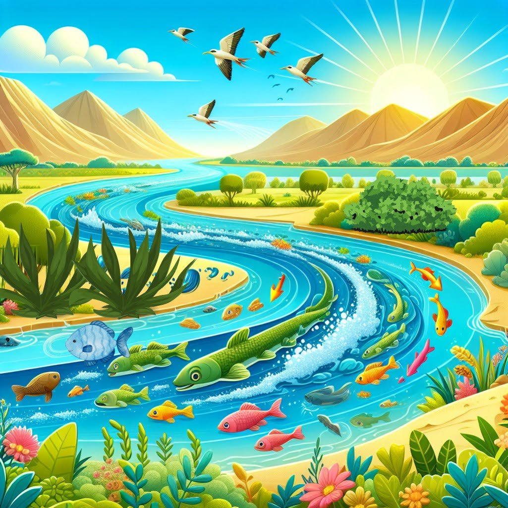 Fun fact for kids about the Nile River flowing north