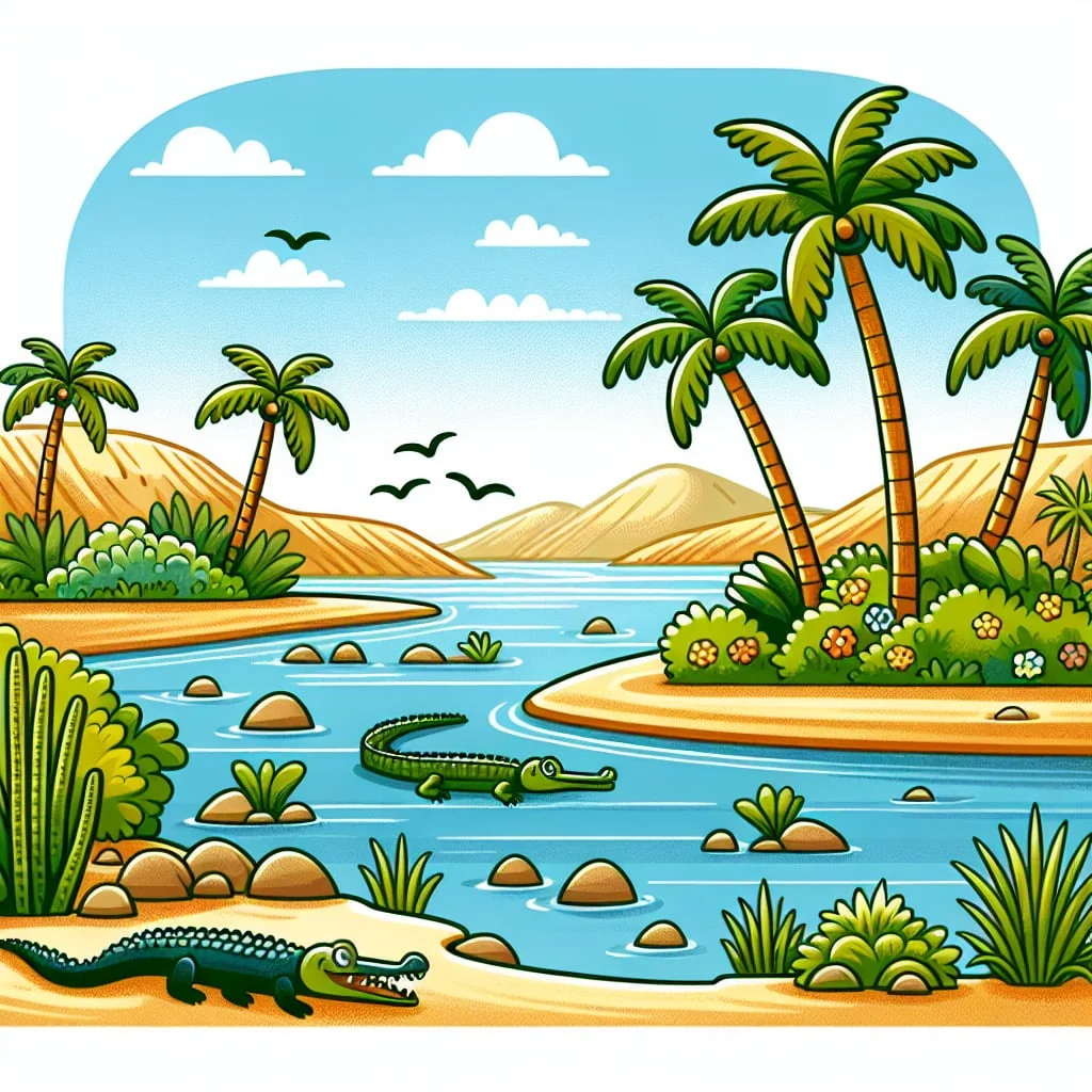 Main image for the post with 10 Interesting Nile River Facts For Kids depicting Nile River in a colorful and attractive way for kids.