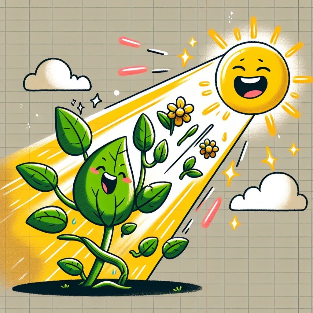 Fun fact for kids about sunlight and plants