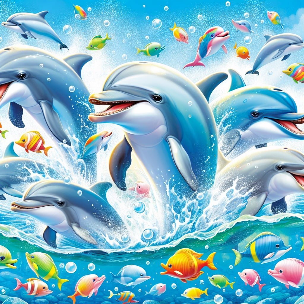 Fun fact for kids about dolphin playing