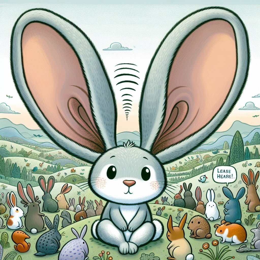 Fun fact for kids about rabbit hearing