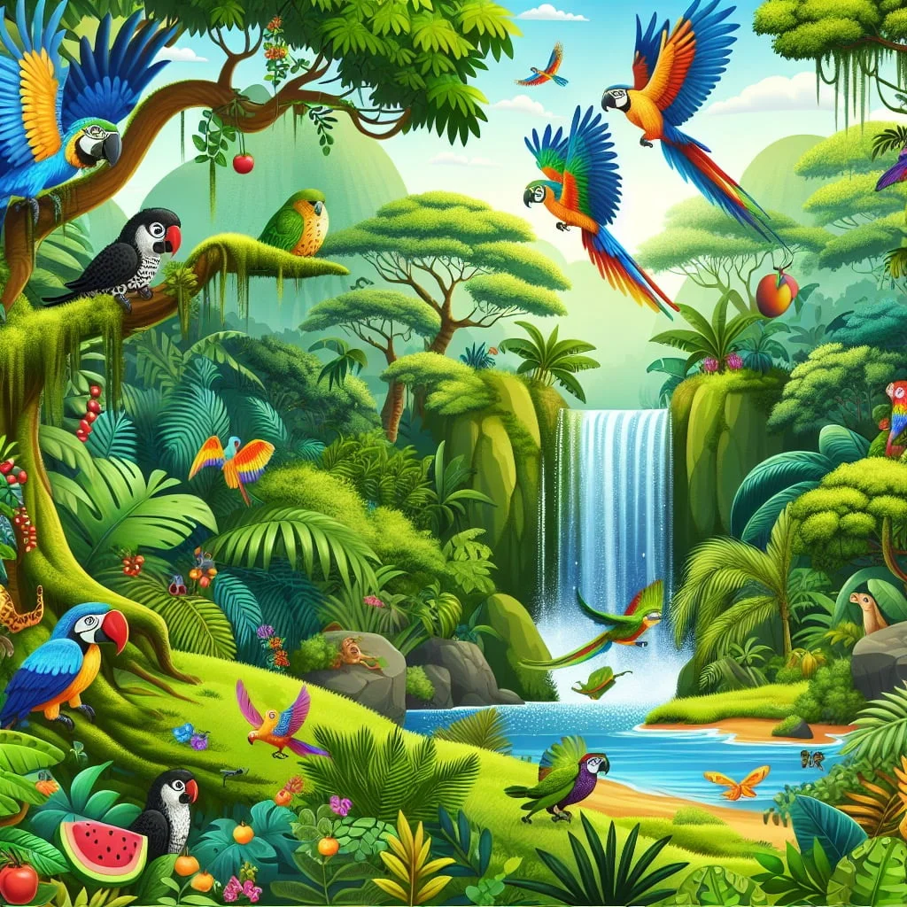 Main image for the post with 10 Incredible Rainforest Facts For Kids depicting Rainforest in a colorful and attractive way for kids.