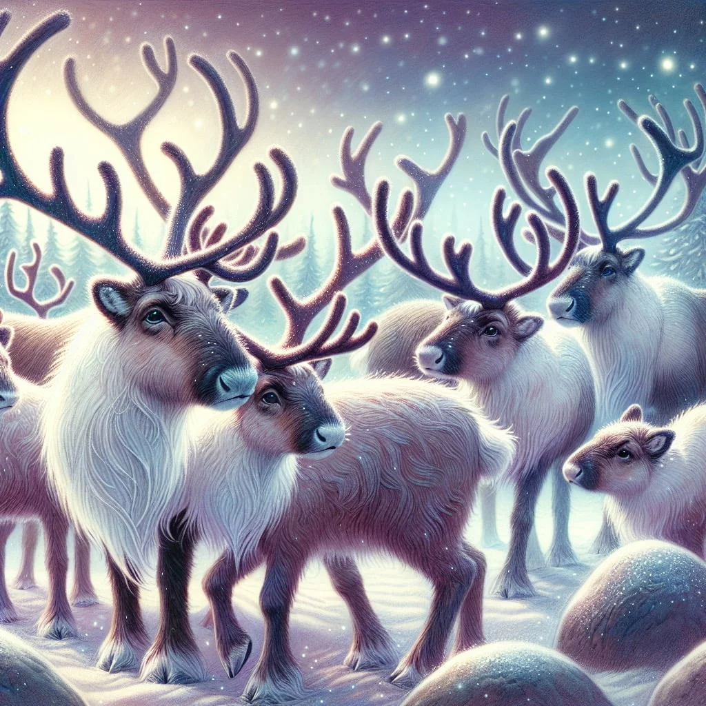Close-up of reindeer antlers