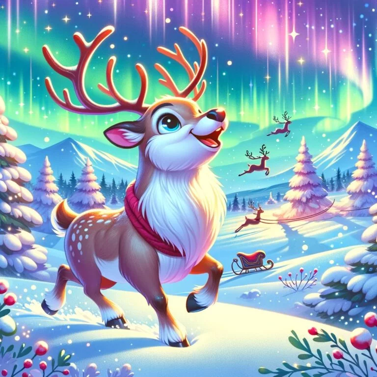 Main image for the post with 10 Awesome Reindeer Facts For Kids depicting Reindeer in a colorful and attractive way for kids.