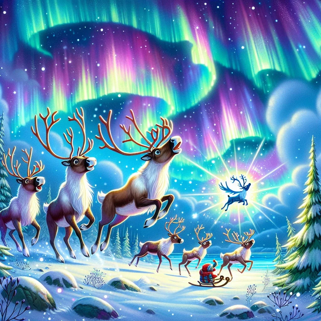 Reindeer looking into the distance
