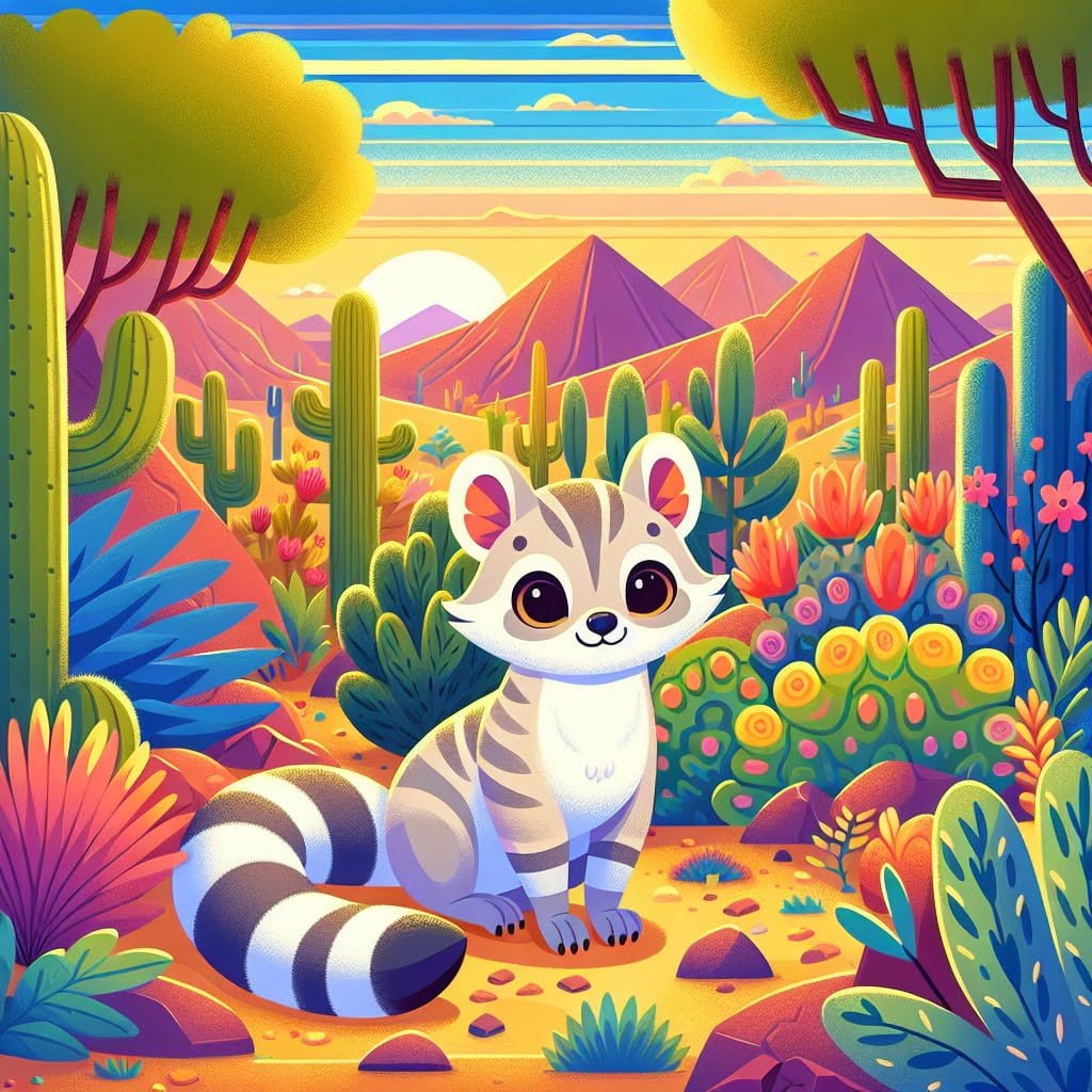 Fun fact for kids about the Ringtail mammal in Arizona