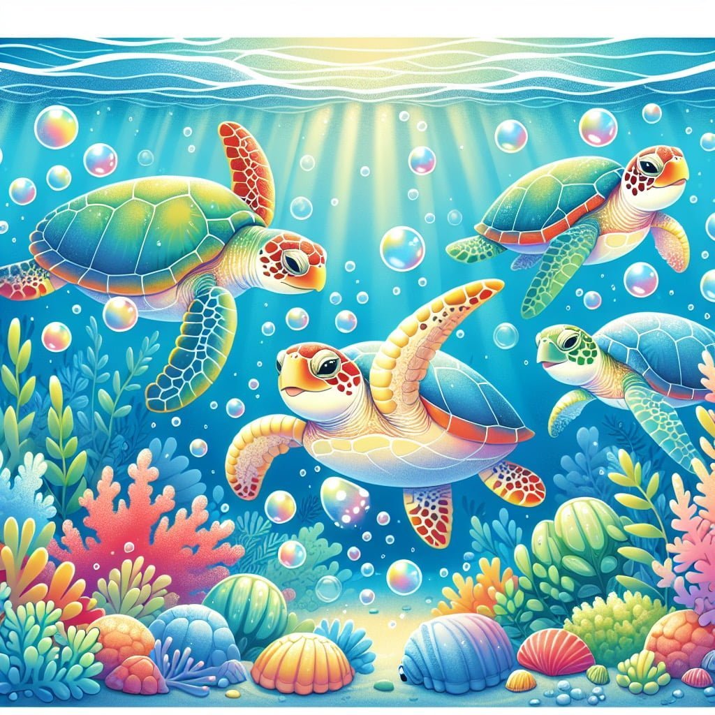 Fun fact for kids about sea turtle holding breath