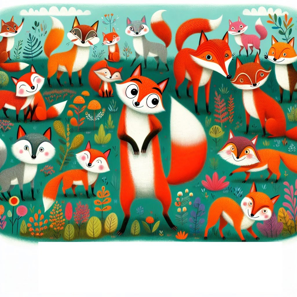 Fun fact for kids about a skulk of foxes