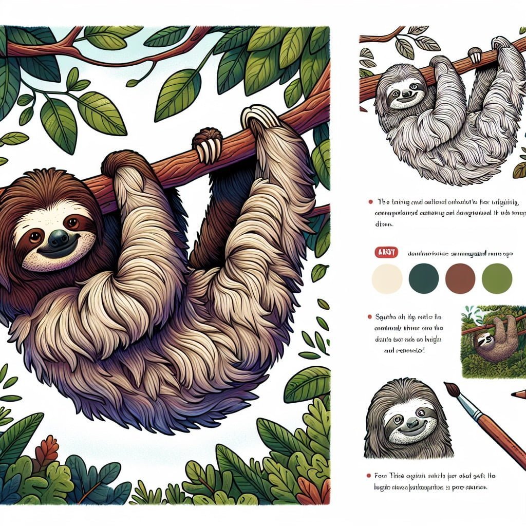 Fun fact for kids about a sloth's camouflage