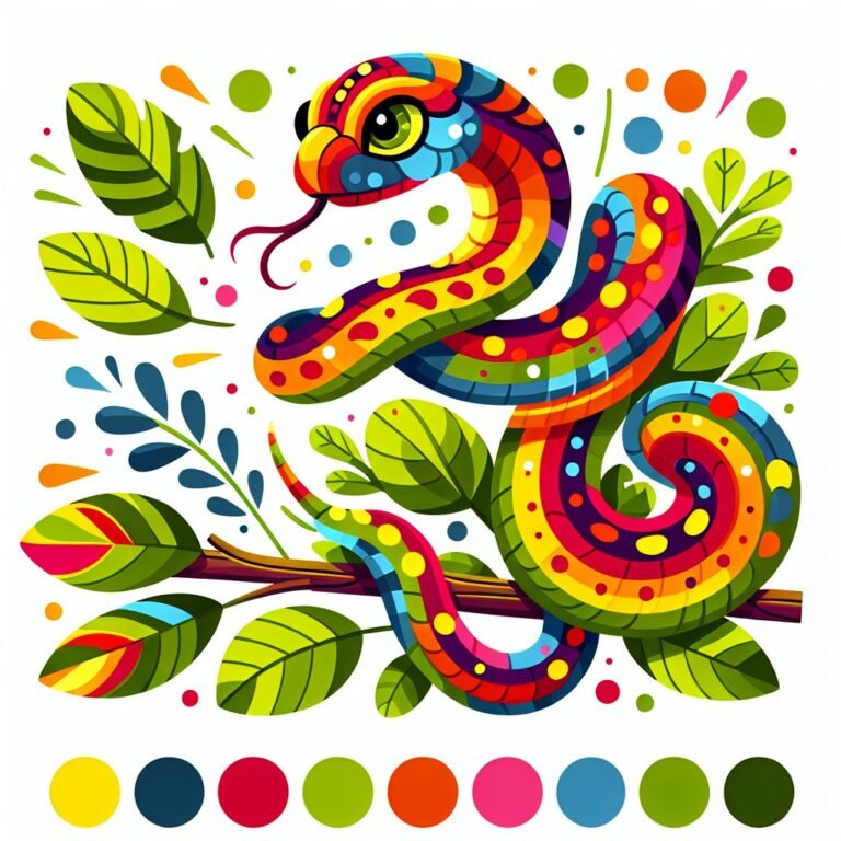 Main image for the post with 10 Cool Snake Facts For Kids depicting Snake in a colorful and attractive way for kids.