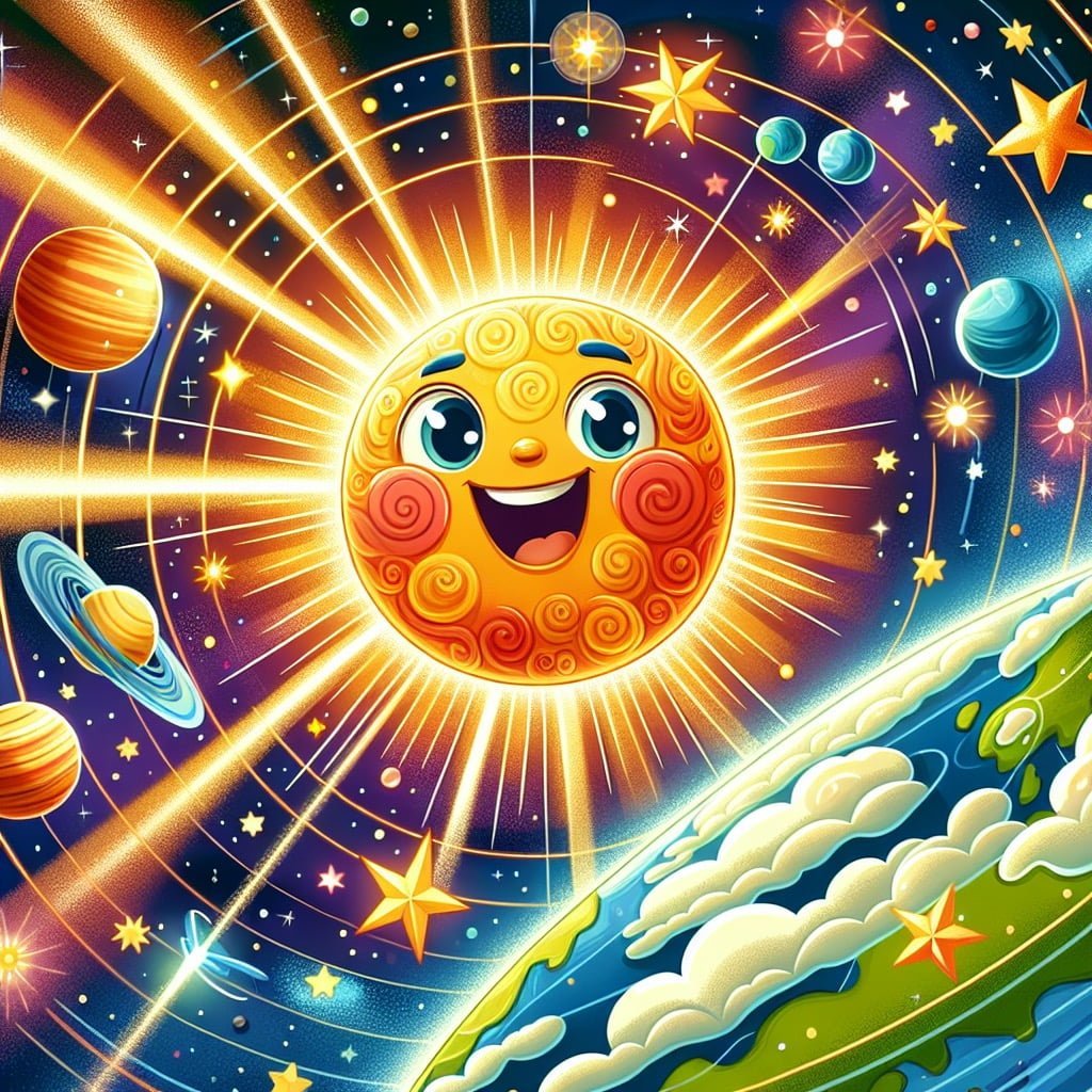 Fun fact for kids about sunlight reaching Earth