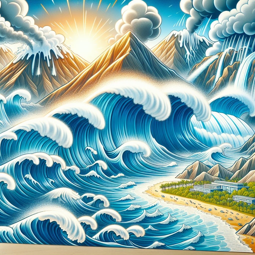 Fun fact for kids about series of tsunami waves