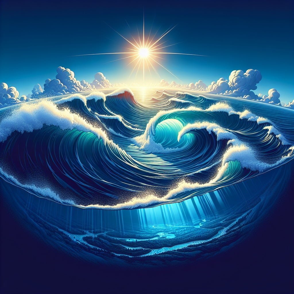 Fun fact for kids about tsunami reaching the ocean floor