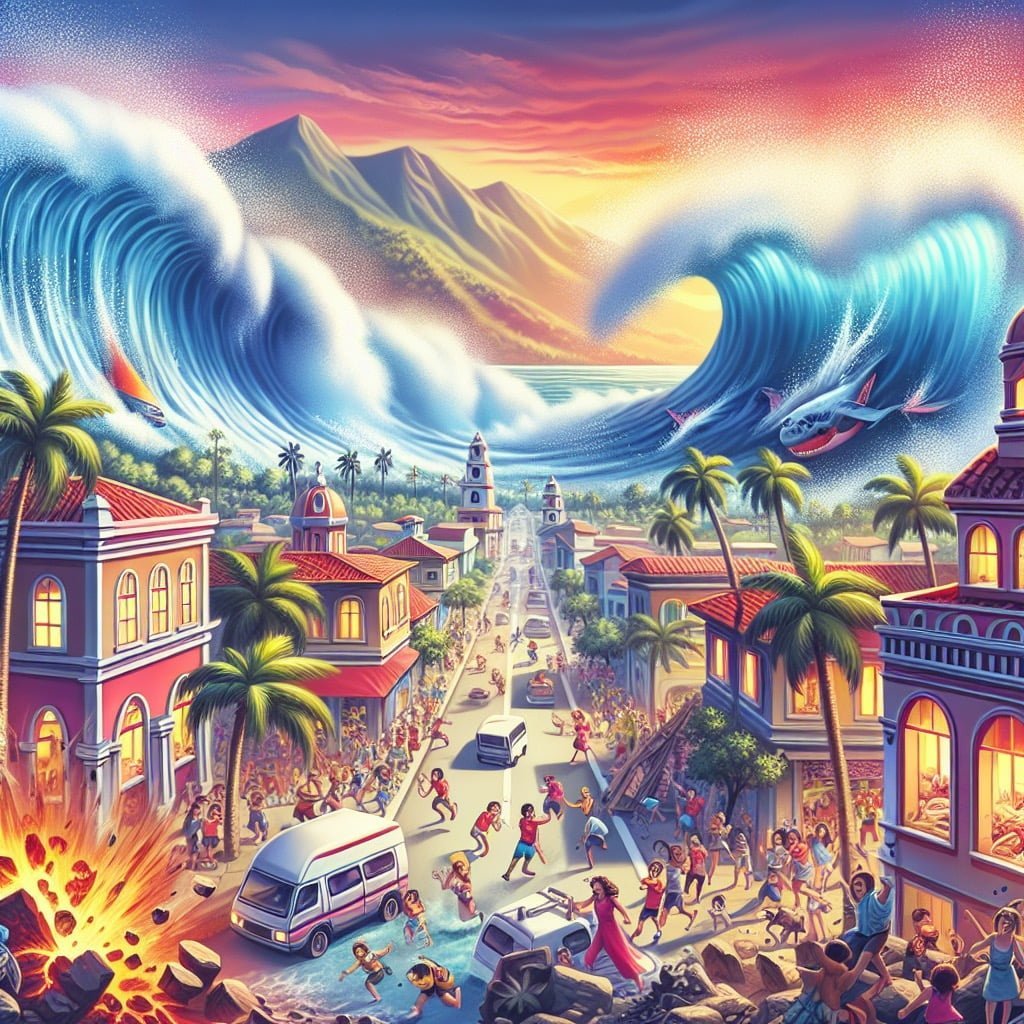 Fun fact for kids about tsunami triggered by an earthquake