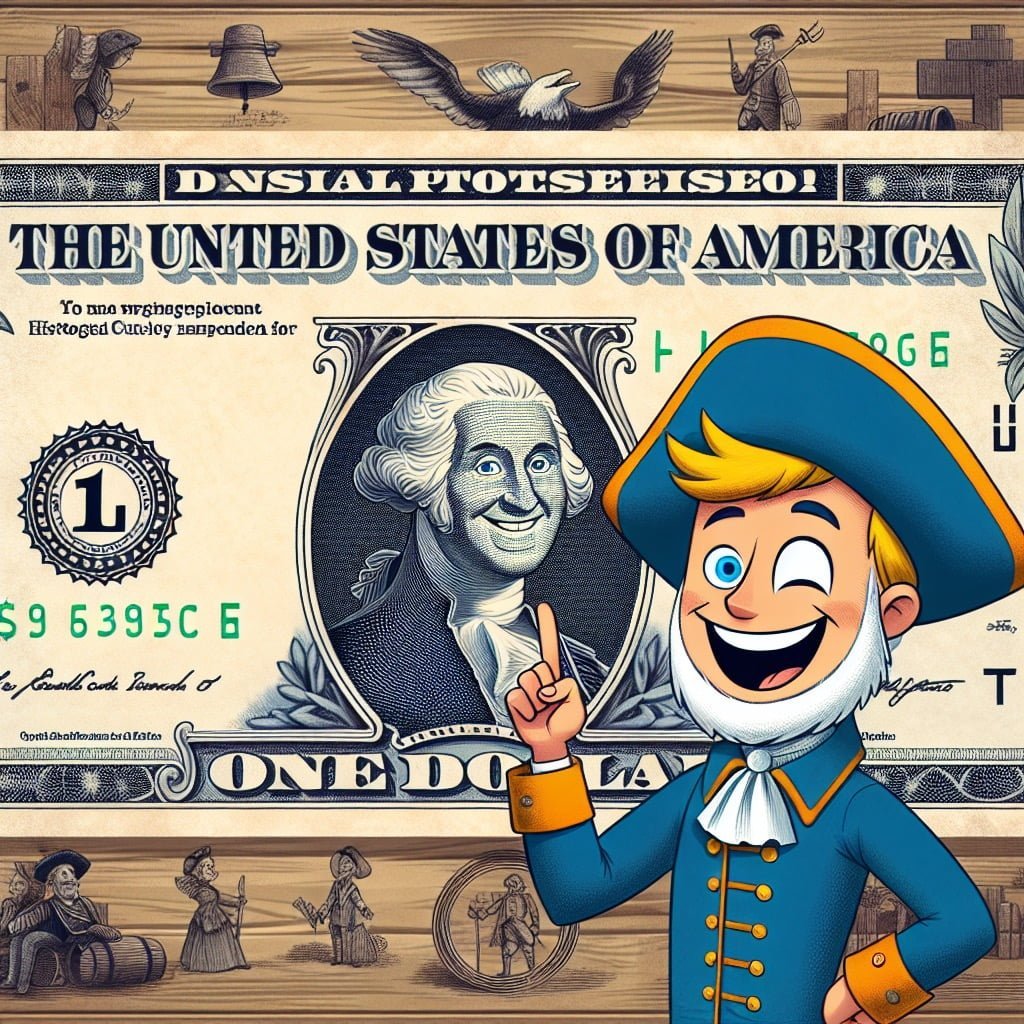 Fun fact for kids about George Washington on the one dollar bill