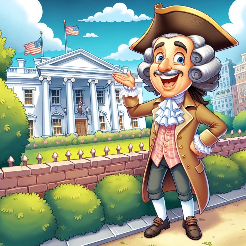 Fun fact for kids about George Washington never living in the White House