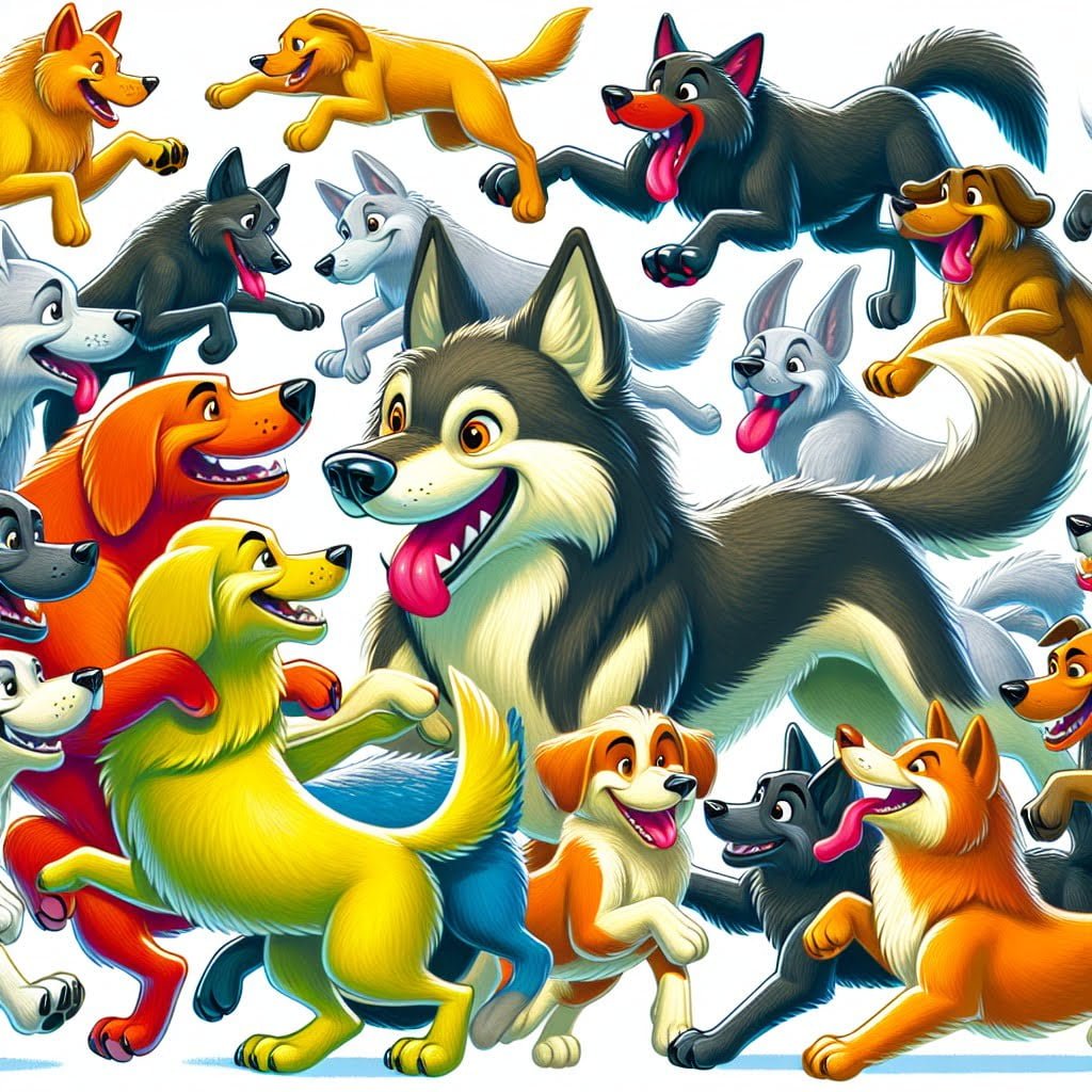 Fun fact for kids about the relation between wolves and dogs
