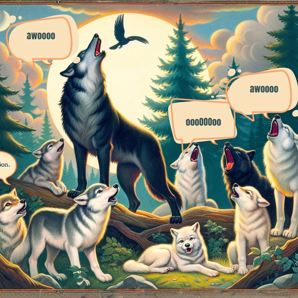 Fun fact for kids about a wolf howling