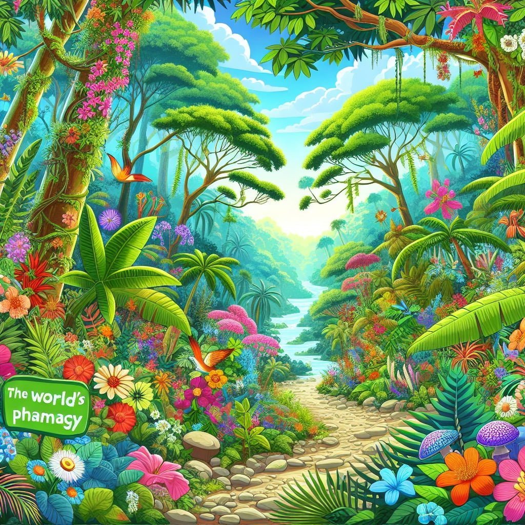 Rainforest pharmacy sign