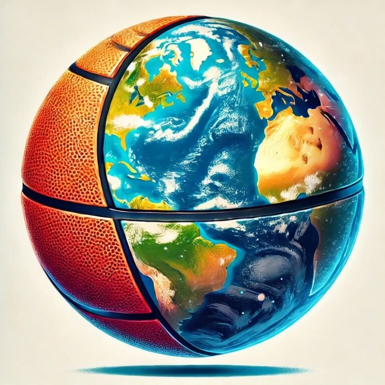 A slightly flattened sphere representing Earth with noticeable bulges at the equator and flat poles.