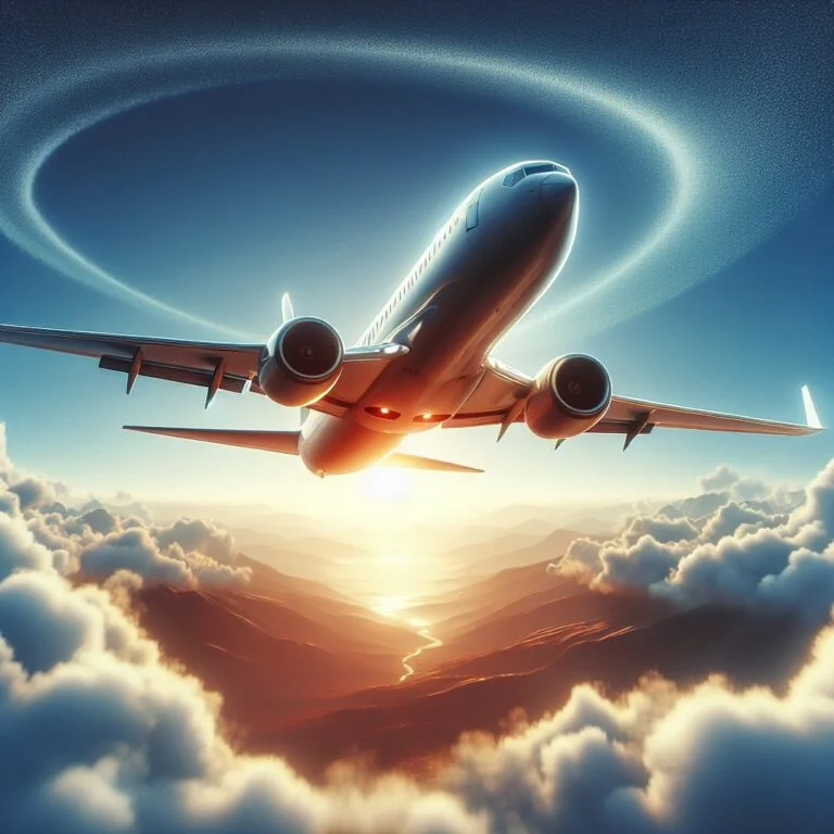 How Do Airplanes Fly 2 Airplane flying high in the sky with its wings generating lift.