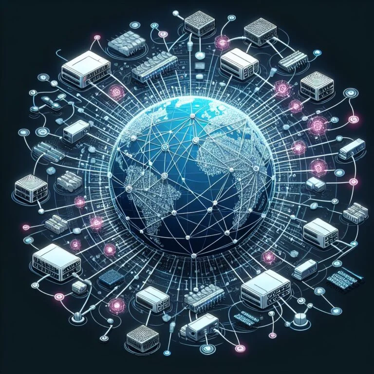 How Does The Internet Work 2 Network diagram illustrating the interconnectedness of servers