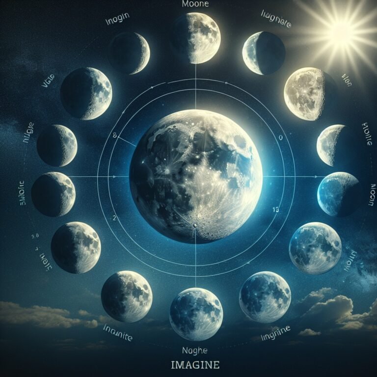 The Moon in various phases