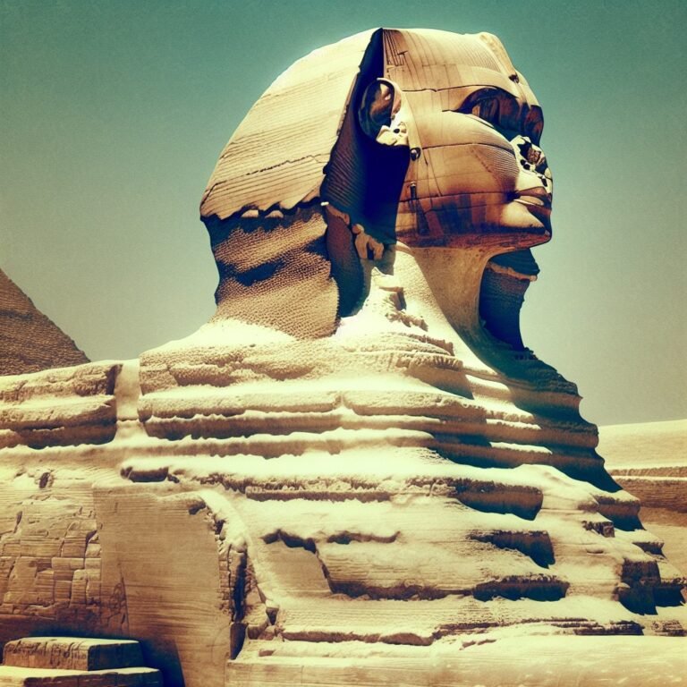What Is The Great Sphinx Of Giza 2 Limestone statue of a reclining sphinx with a lion's body and a human head on the Giza Plateau in Egypt near the Great Pyramids.