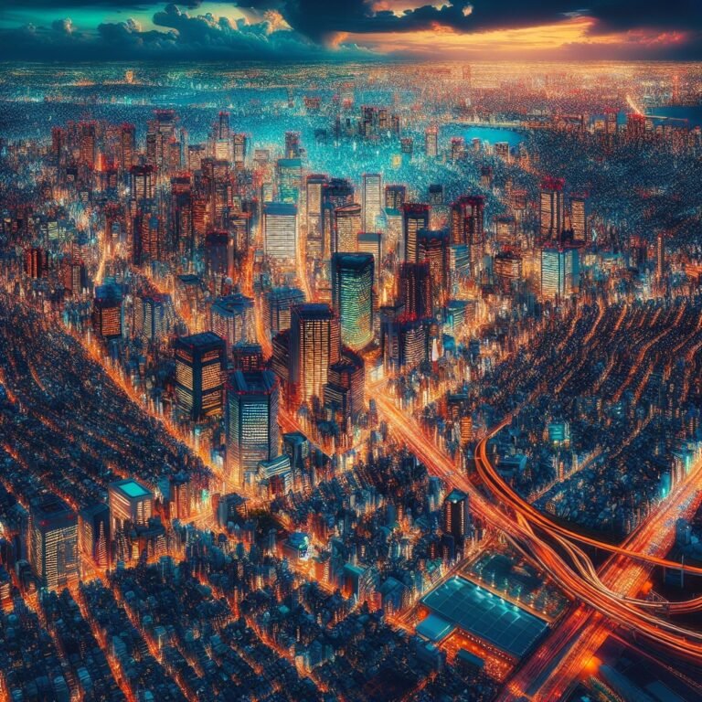 Aerial view of Tokyo