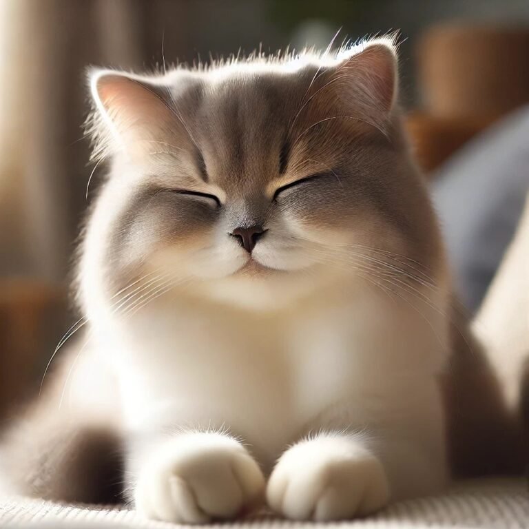 Why Do Cats Purr 2 Close-up of a content cat purring softly