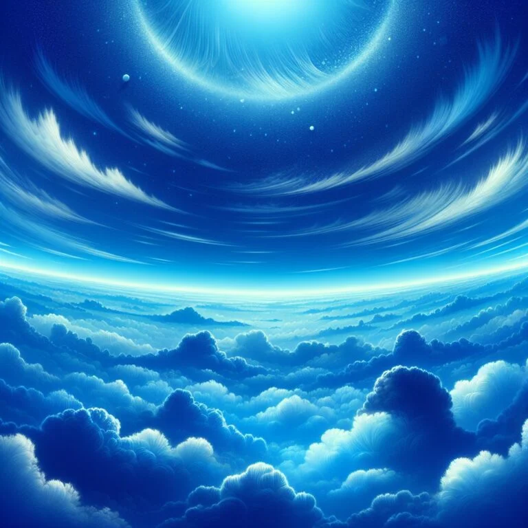Why Is The Sky Blue 2 Vast blue sky with wispy clouds
